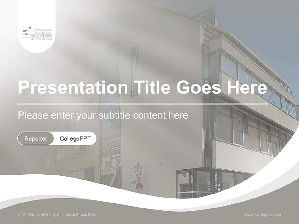 Protestant University of Church Music Halle Lecture Sharing and Networking Event PPT Template4:3 ratio PPT effect preview image4