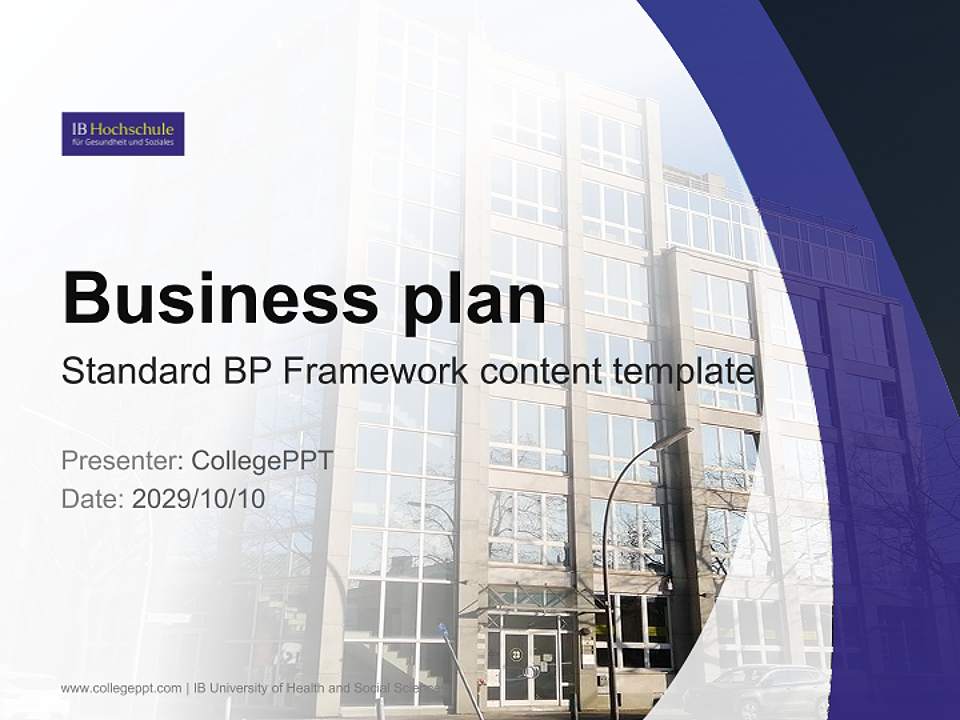 IB University of Health and Social Sciences Competition/Entrepreneurship Contest PPT Template4:3 ratio PPT effect preview image9