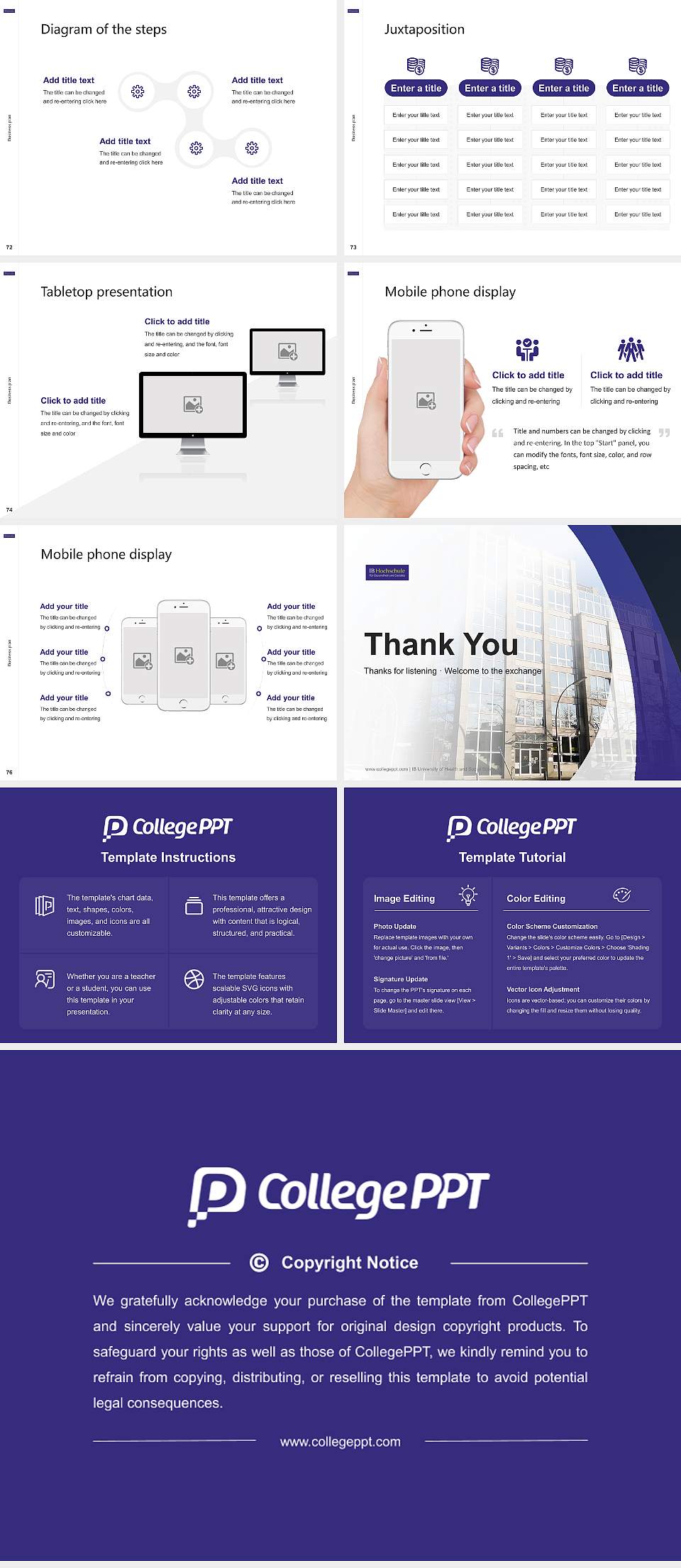 IB University of Health and Social Sciences Competition/Entrepreneurship Contest PPT Template4:3 ratio PPT effect preview image9