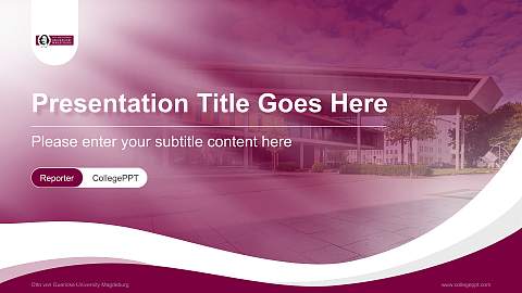 Otto von Guericke University Magdeburg Lecture Sharing and Networking Event PPT Template