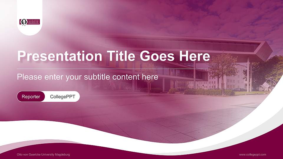 Otto von Guericke University Magdeburg Lecture Sharing and Networking Event PPT Template16:9 ratio PPT effect preview image