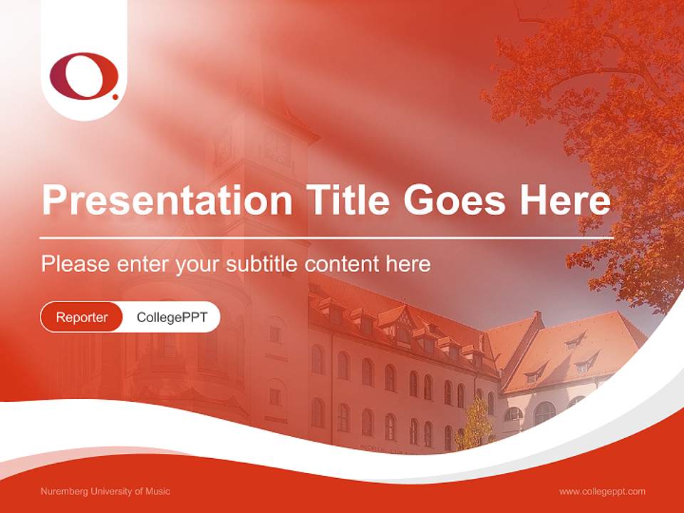 Nuremberg University of Music Lecture Sharing and Networking Event PPT Template4:3 ratio PPT effect preview image4