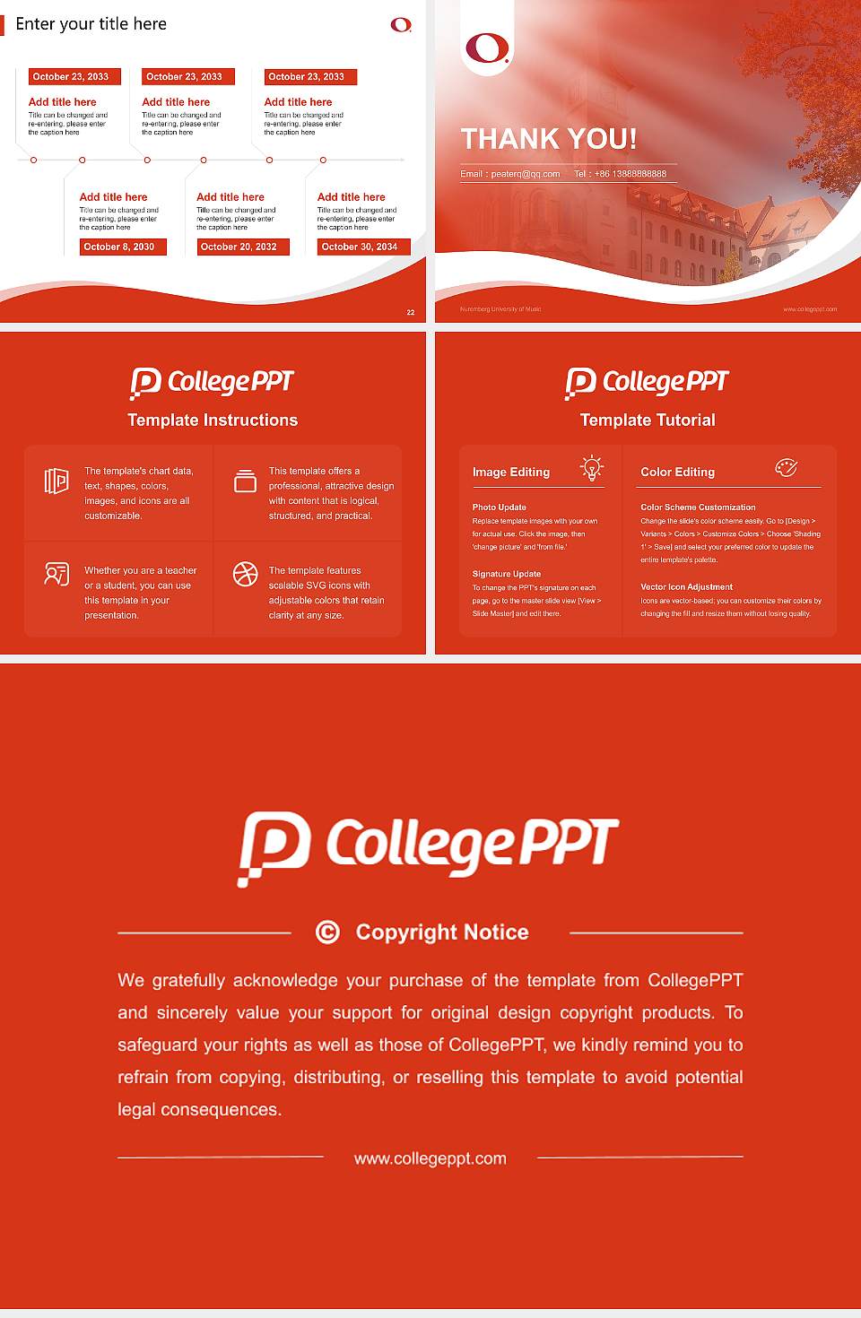 Nuremberg University of Music Lecture Sharing and Networking Event PPT Template4:3 ratio PPT effect preview image4