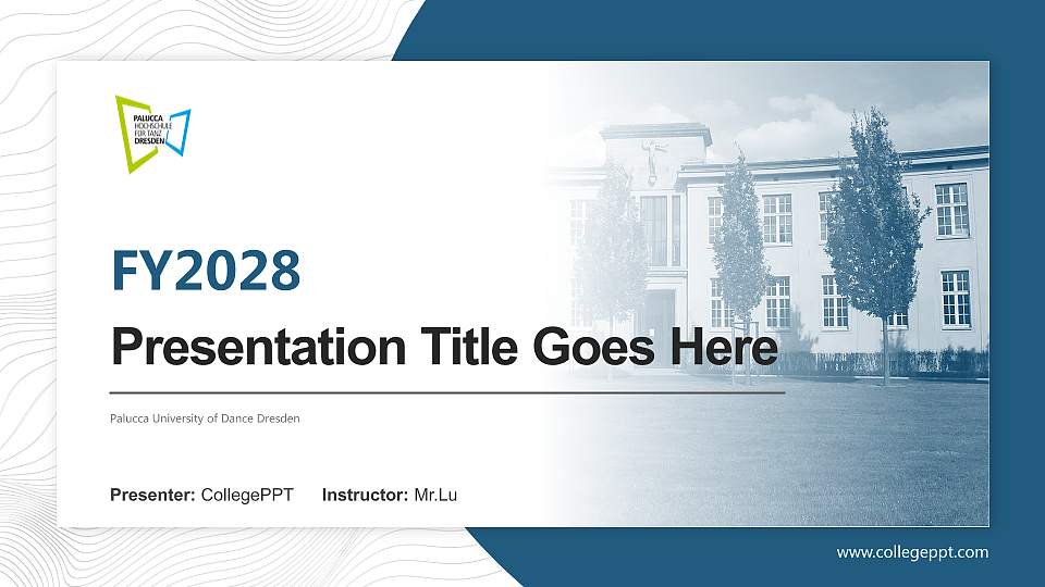 Palucca University of Dance Dresden Academic Presentation/Research Findings Report PPT Template16:9 ratio PPT effect preview image