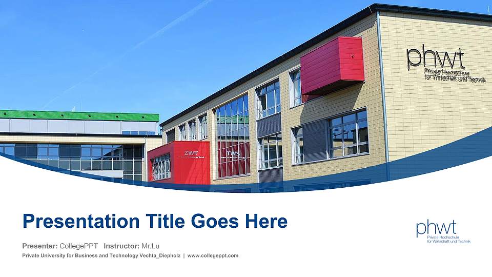 Private University for Business and Technology Vechta_Diepholz Course/Courseware Creation PPT Template16:9 ratio PPT effect preview image