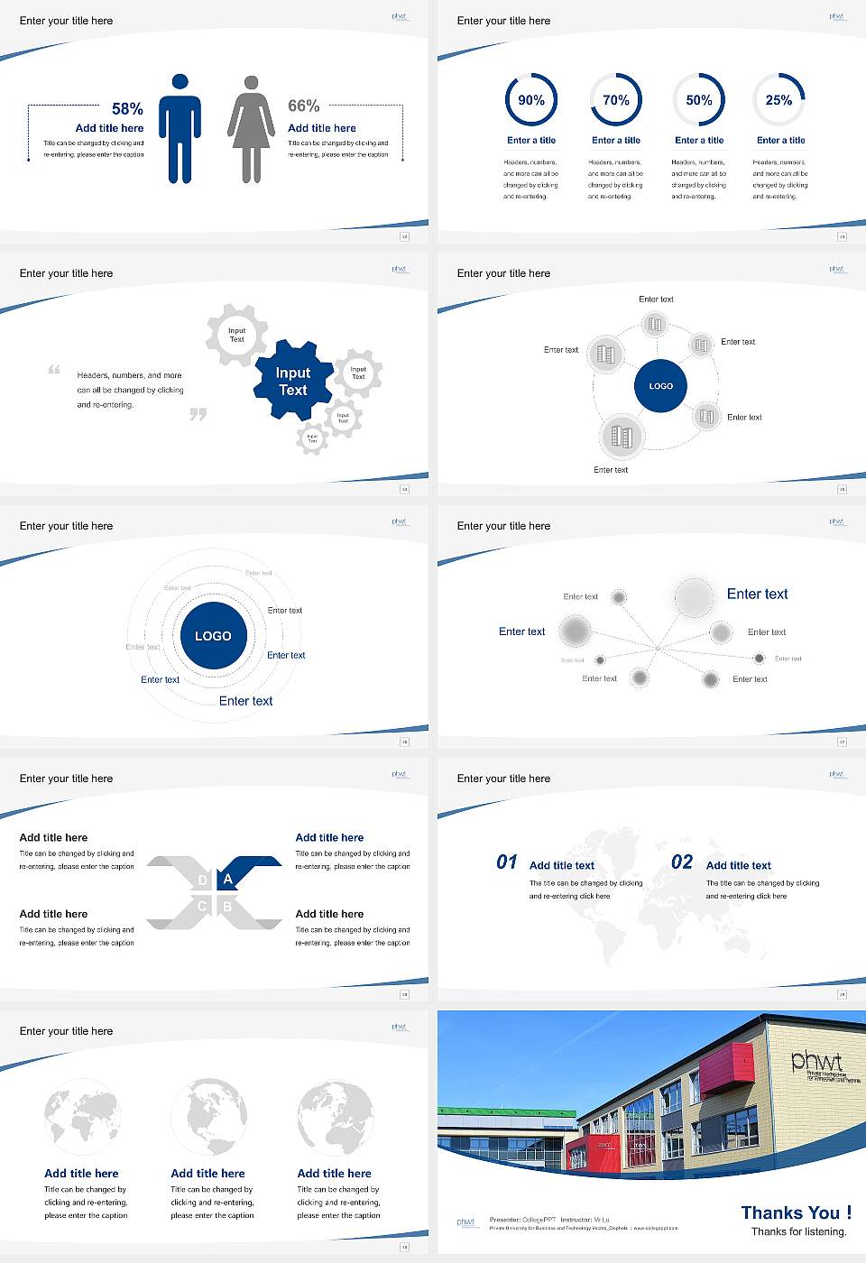 Private University for Business and Technology Vechta_Diepholz Course/Courseware Creation PPT Template16:9 ratio PPT effect preview image4