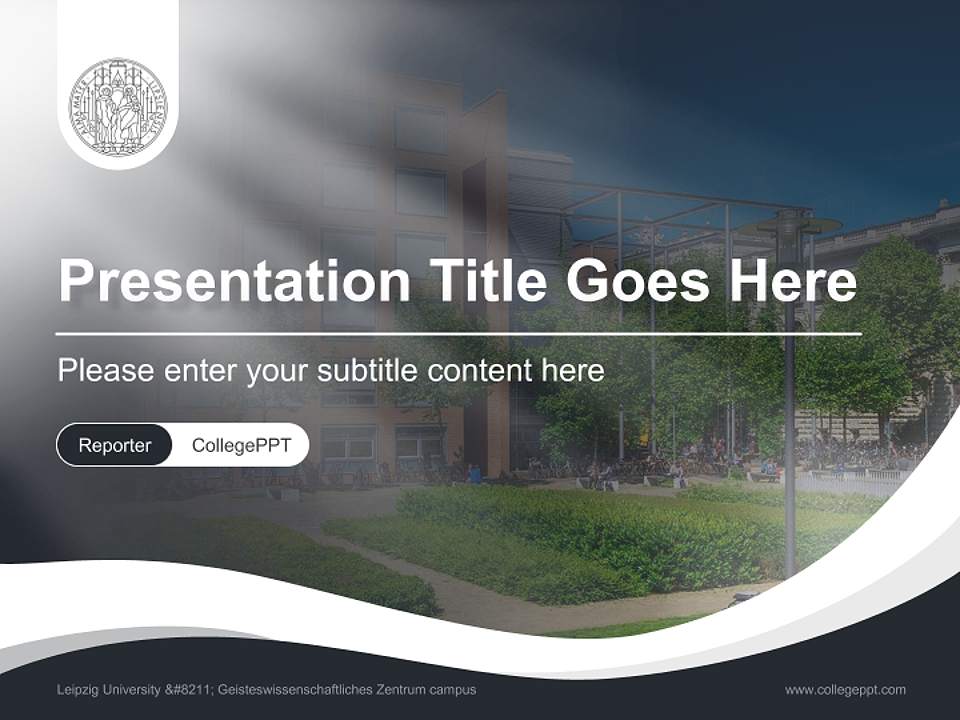 Leipzig University – Geisteswissenschaftliches Zentrum campus Lecture Sharing and Networking Event PPT Template4:3 ratio PPT effect preview image4