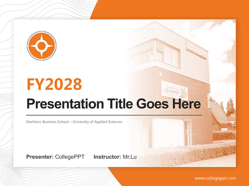 Northern Business School – University of Applied Sciences Academic Presentation/Research Findings Report PPT Template4:3 ratio PPT effect preview image5