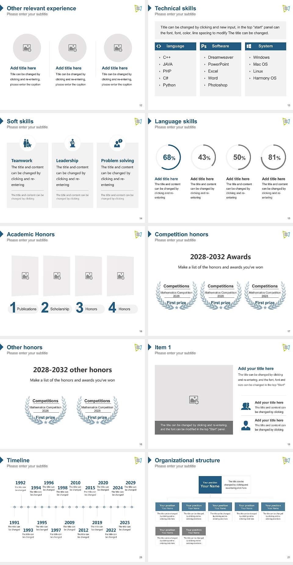 Palucca University of Dance Dresden Resume PPT Template4:3 ratio PPT effect preview image3