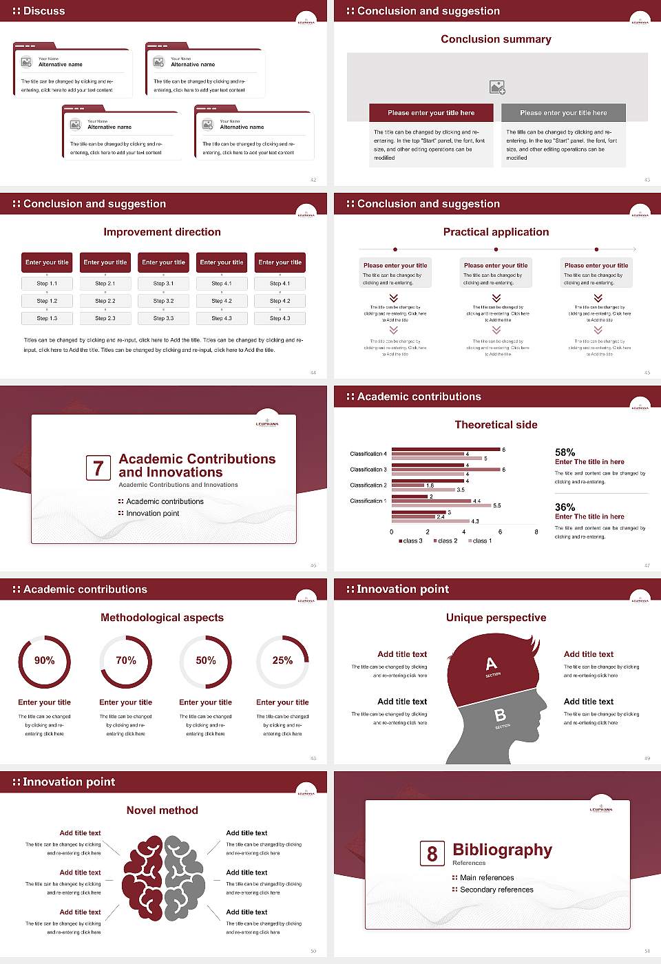 Leuphana University of Lüneburg Graduation Thesis Defense PPT Template16:9 ratio PPT effect preview image6