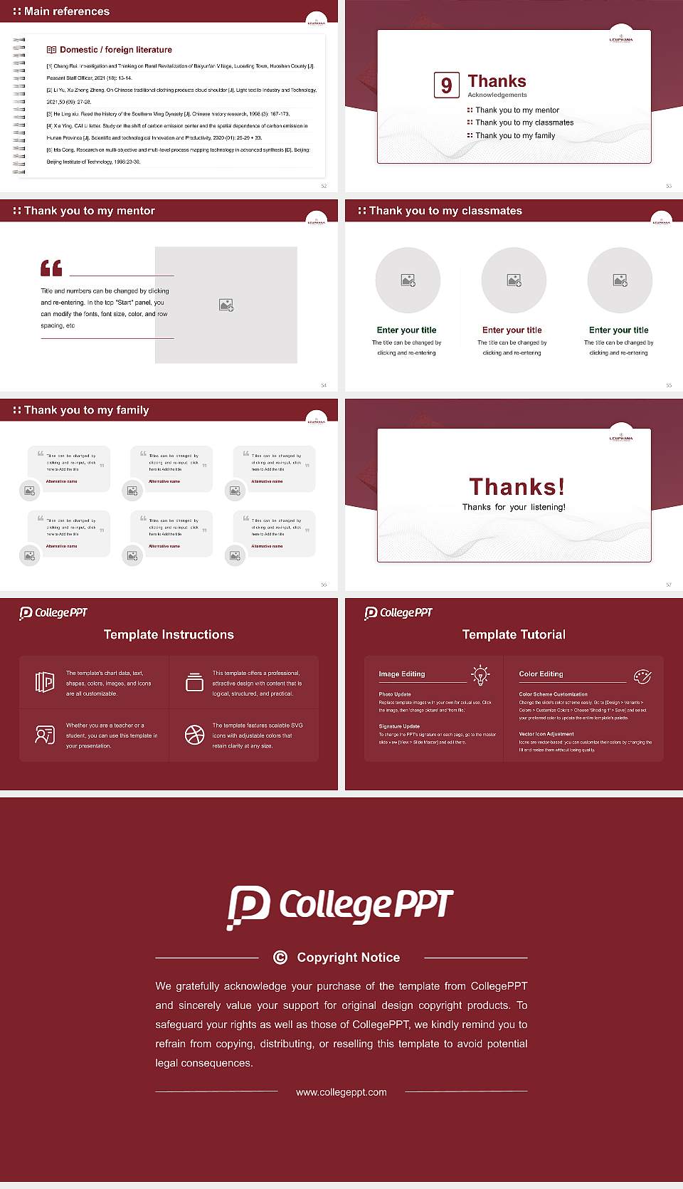 Leuphana University of Lüneburg Graduation Thesis Defense PPT Template16:9 ratio PPT effect preview image7