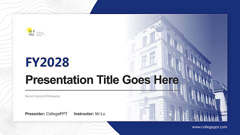 Munich School of Philosophy Academic Presentation/Research Findings Report PPT Template