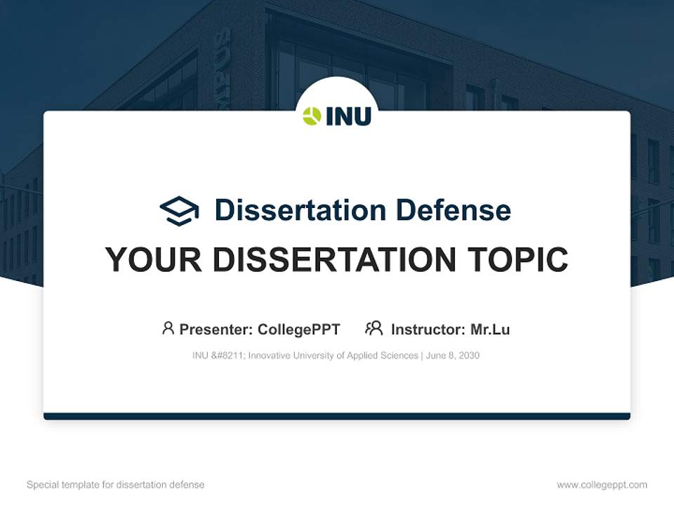 INU – Innovative University of Applied Sciences Graduation Thesis Defense PPT Template4:3 ratio PPT effect preview image7