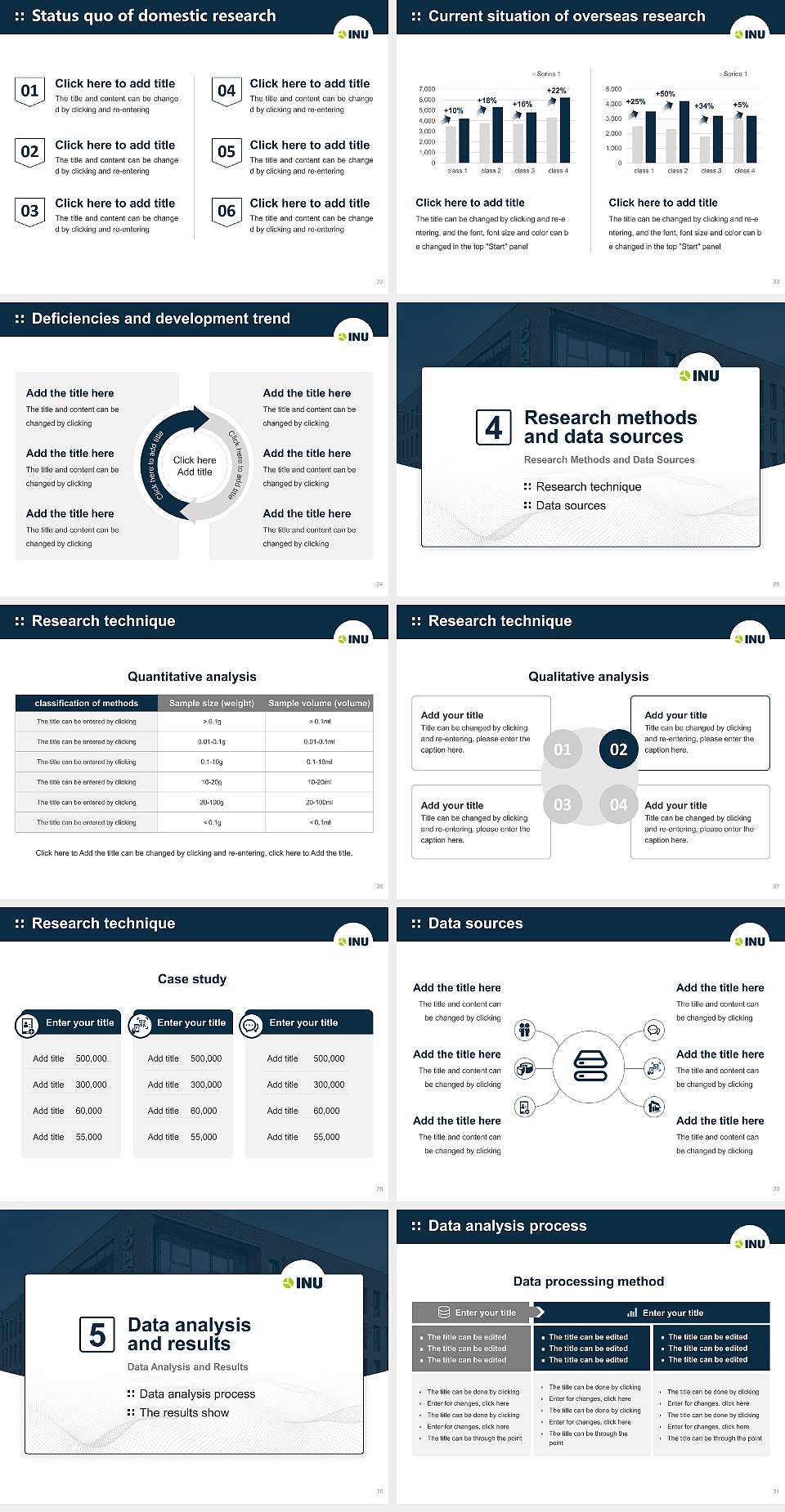 INU – Innovative University of Applied Sciences Graduation Thesis Defense PPT Template4:3 ratio PPT effect preview image4