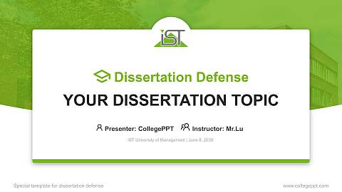 IST University of Management Graduation Thesis Defense PPT Template