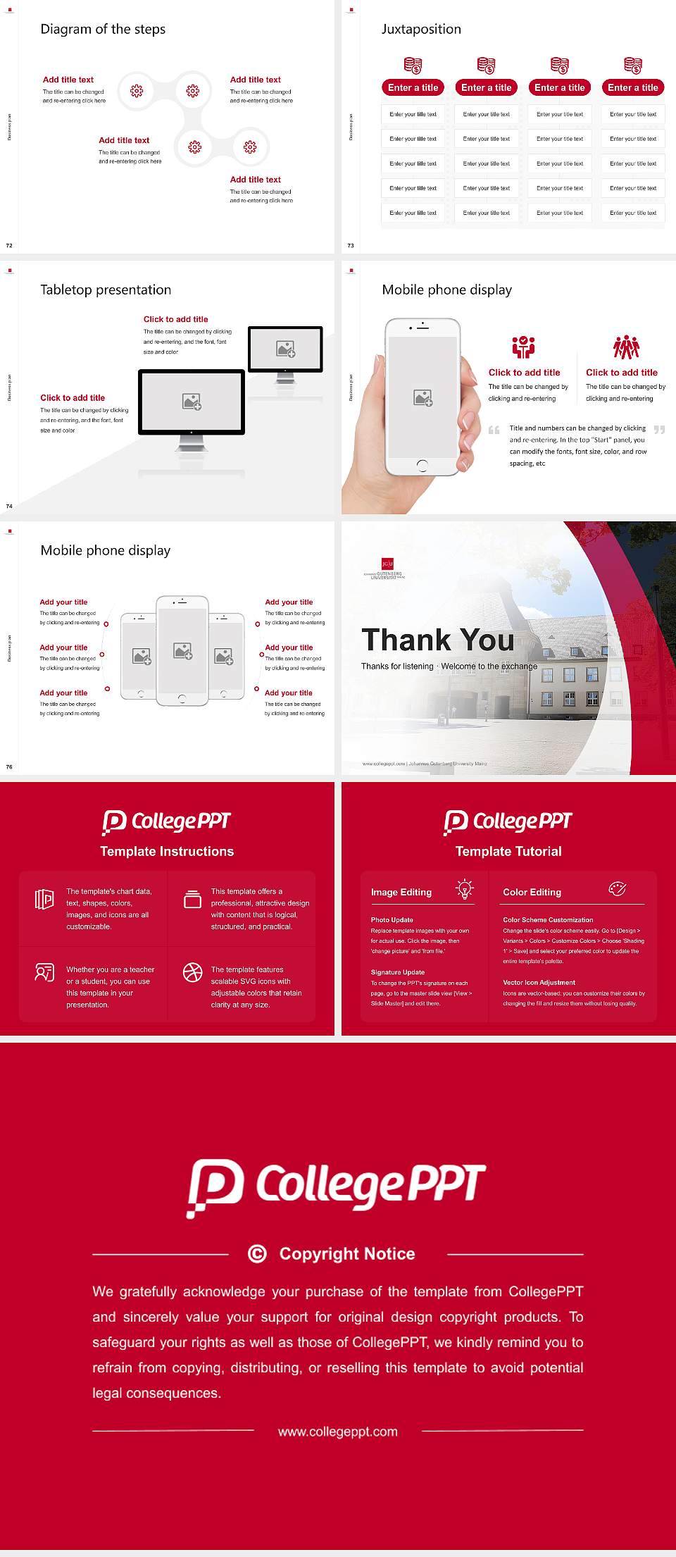 Johannes Gutenberg University Mainz Competition/Entrepreneurship Contest PPT Template4:3 ratio PPT effect preview image9
