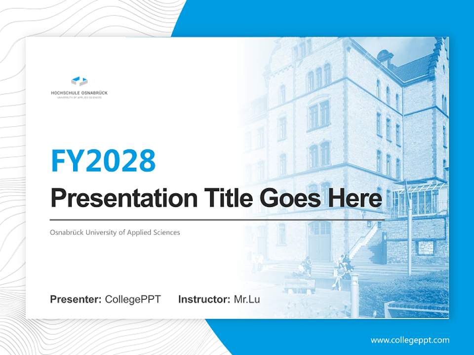 Osnabrück University of Applied Sciences Academic Presentation/Research Findings Report PPT Template4:3 ratio PPT effect preview image5