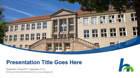 Nordhausen University of Applied Sciences Course/Courseware Creation PPT Template