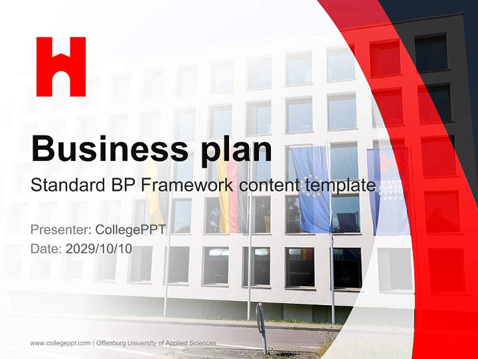 Offenburg University of Applied Sciences Competition/Entrepreneurship Contest PPT Template4:3 ratio PPT effect preview image9