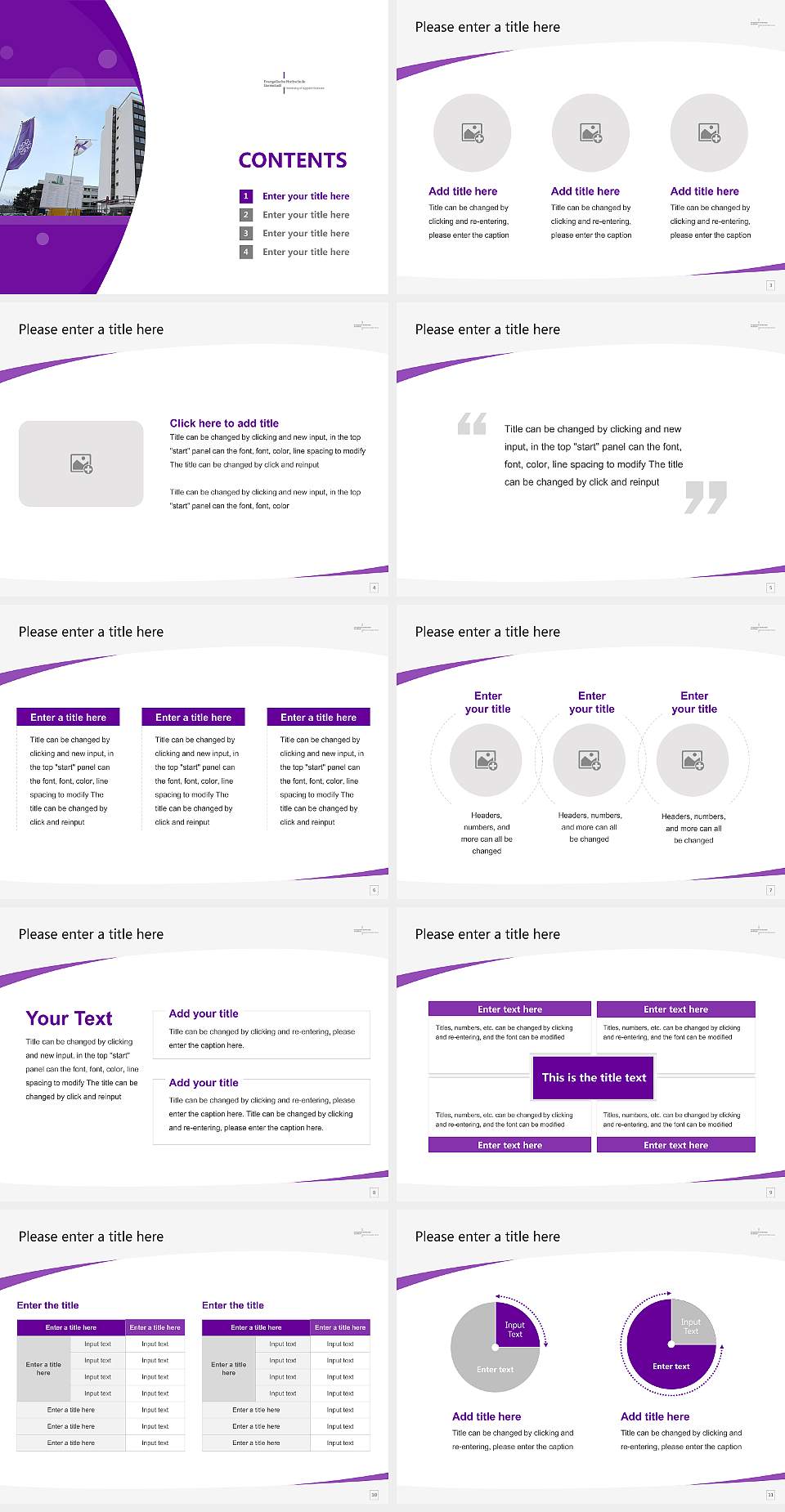 Protestant University of Applied Sciences Darmstadt Course/Courseware Creation PPT Template4:3 ratio PPT effect preview image2