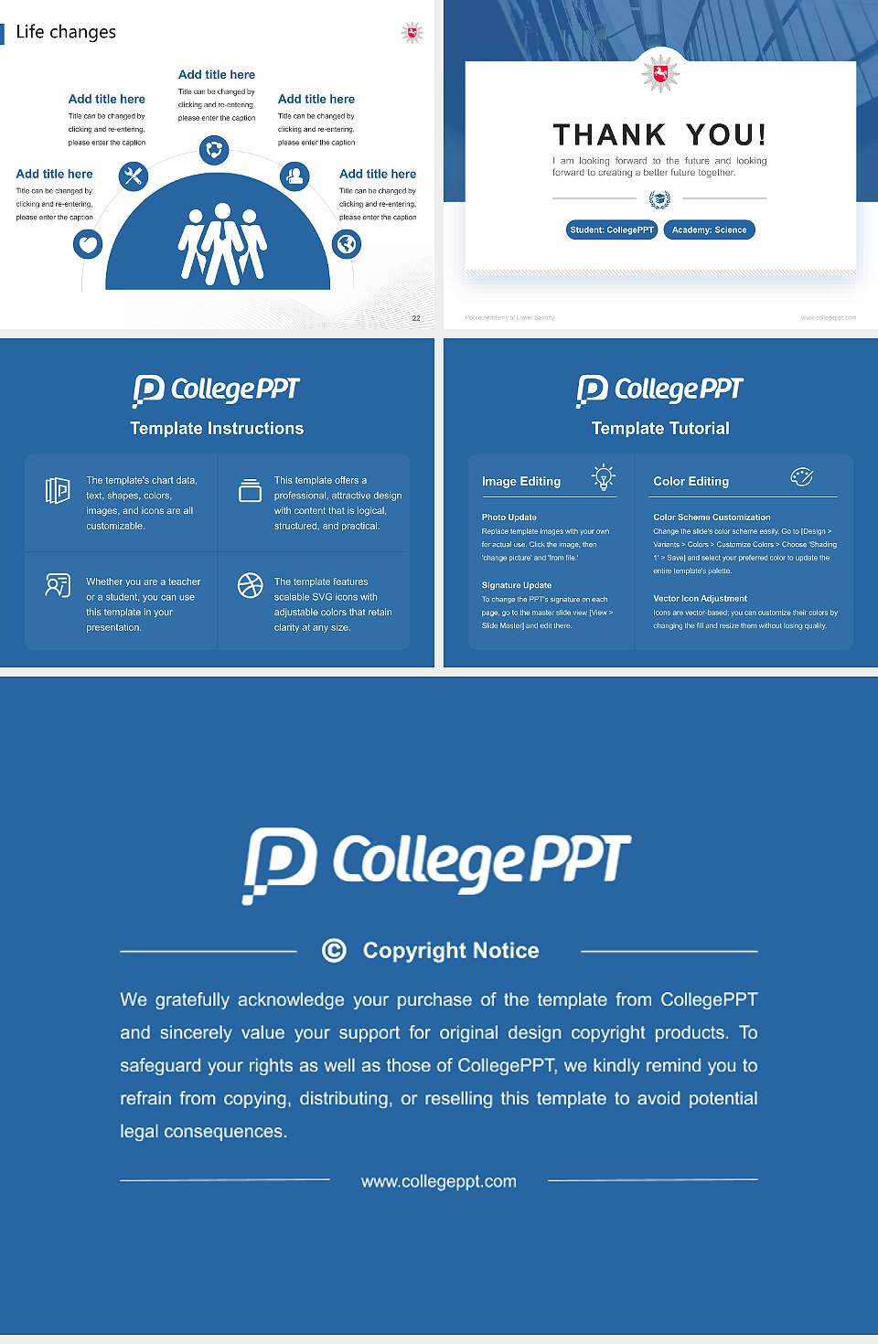 Police Academy of Lower Saxony National Scholarship Defense PPT Template4:3 ratio PPT effect preview image4