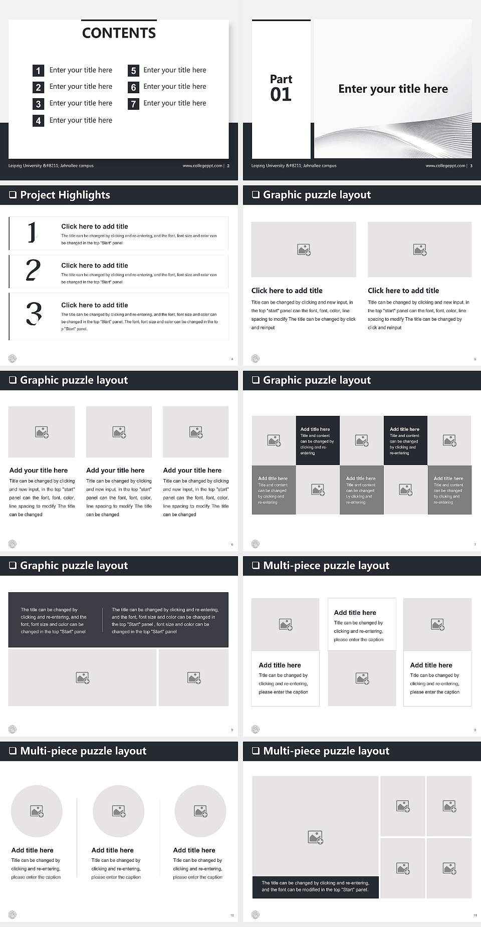 Leipzig University – Jahnallee campus General PPT Template4:3 ratio PPT effect preview image2