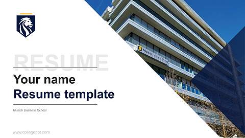 Munich Business School Resume PPT Template