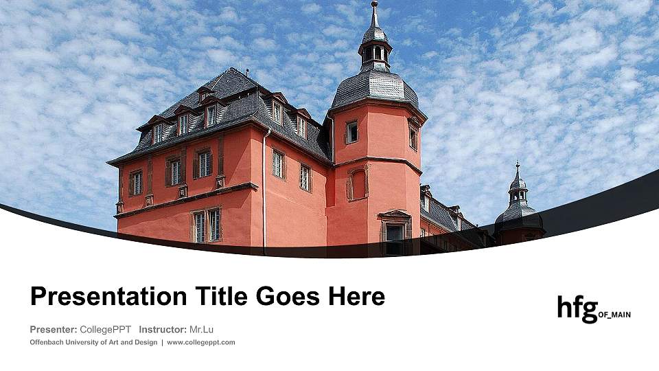 Offenbach University of Art and Design Course/Courseware Creation PPT Template16:9 ratio PPT effect preview image