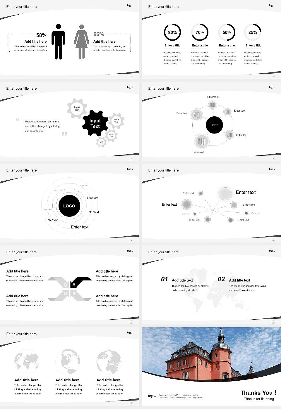 Offenbach University of Art and Design Course/Courseware Creation PPT Template16:9 ratio PPT effect preview image4