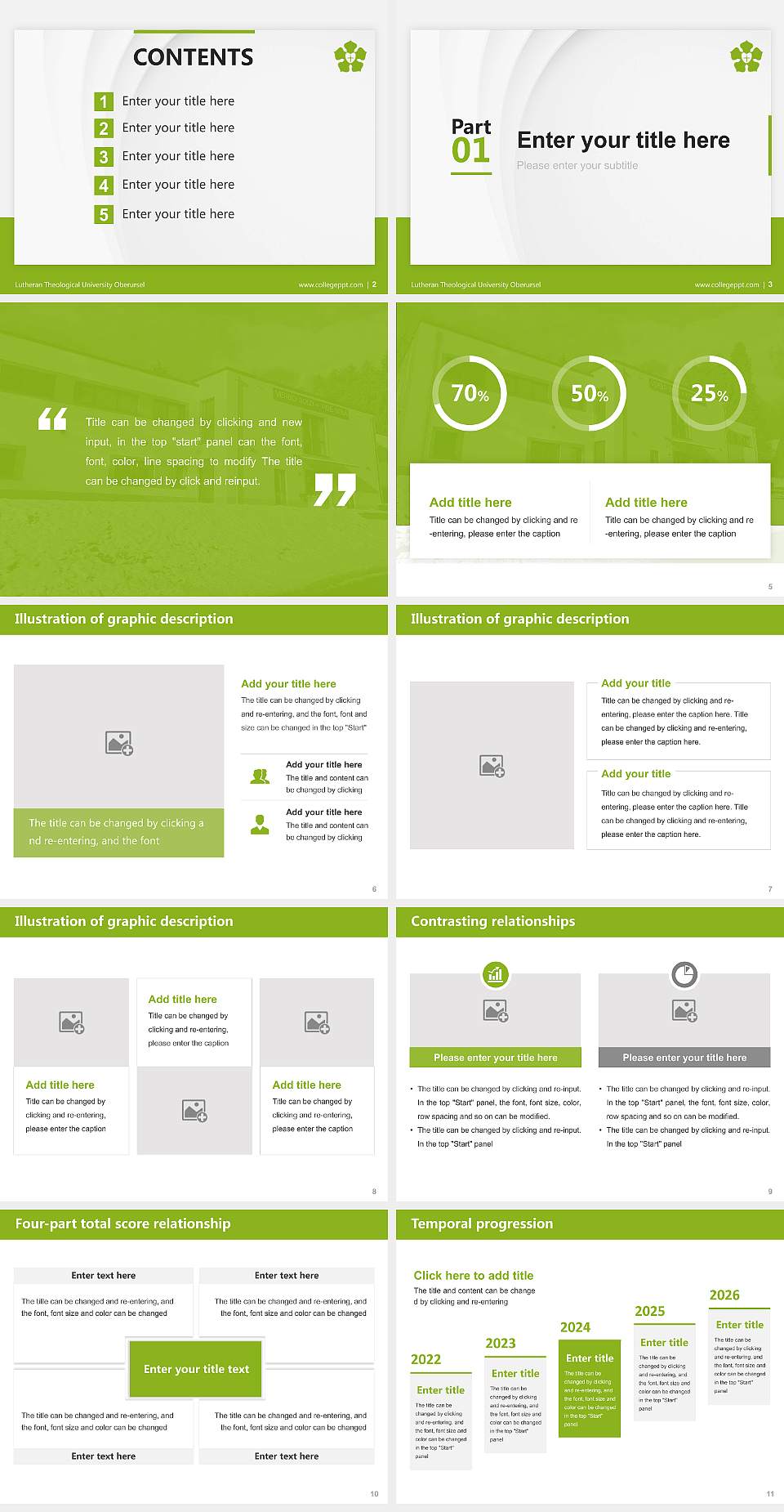 Lutheran Theological University Oberursel Thesis Proposal/Graduation Defense PPT Template4:3 ratio PPT effect preview image2