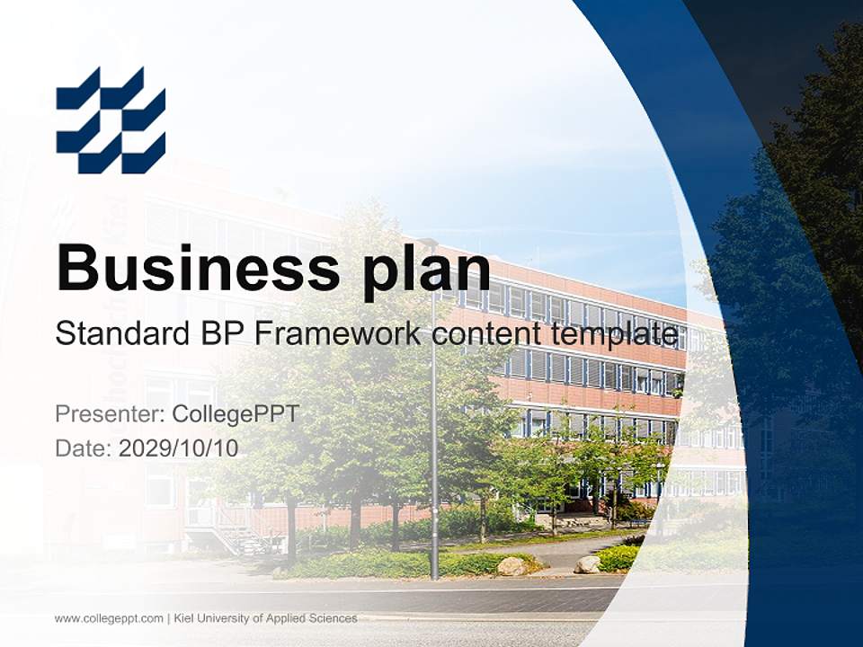 Kiel University of Applied Sciences Competition/Entrepreneurship Contest PPT Template4:3 ratio PPT effect preview image9
