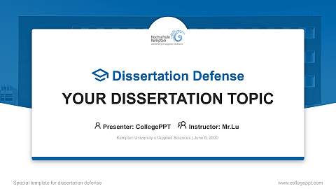 Kempten University of Applied Sciences Graduation Thesis Defense PPT Template