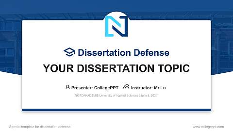 NORDAKADEMIE University of Applied Sciences Graduation Thesis Defense PPT Template