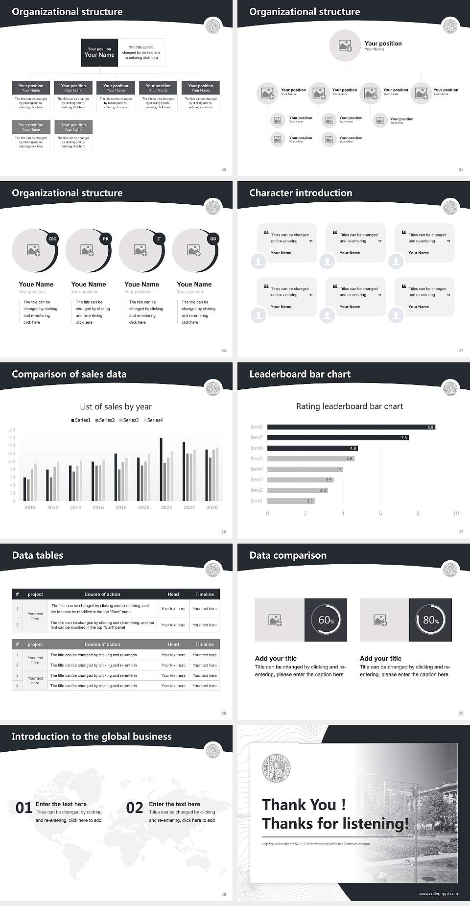Leipzig University – Geisteswissenschaftliches Zentrum campus Academic Presentation/Research Findings Report PPT Template4:3 ratio PPT effect preview image4