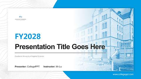Osnabrück University of Applied Sciences Academic Presentation/Research Findings Report PPT Template
