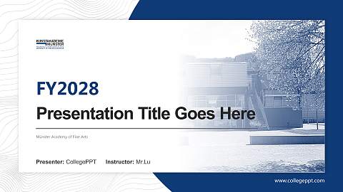 Münster Academy of Fine Arts Academic Presentation/Research Findings Report PPT Template