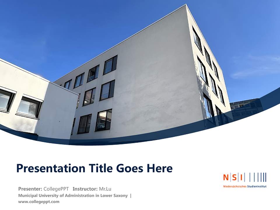 Municipal University of Administration in Lower Saxony Course/Courseware Creation PPT Template4:3 ratio PPT effect preview image5