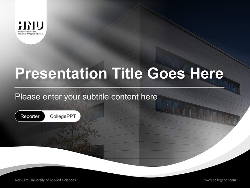 Neu-Ulm University of Applied Sciences Lecture Sharing and Networking Event PPT Template4:3 ratio PPT effect preview image4