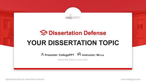 Medical School Berlin Graduation Thesis Defense PPT Template