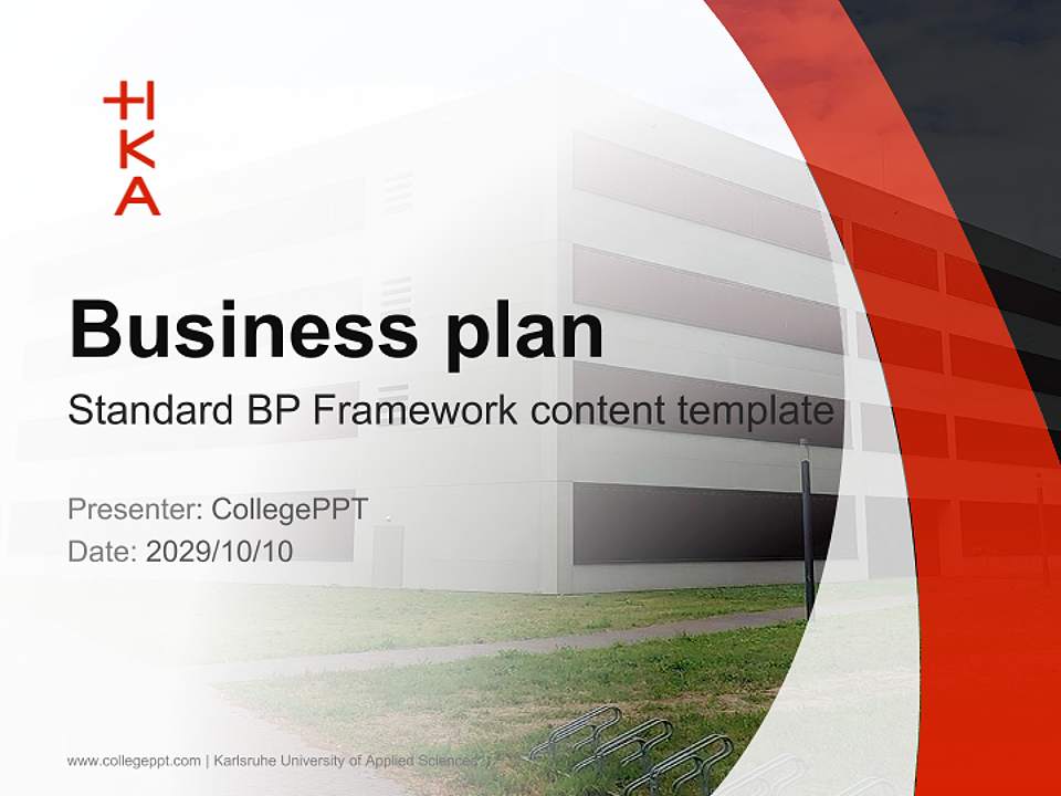 Karlsruhe University of Applied Sciences Competition/Entrepreneurship Contest PPT Template4:3 ratio PPT effect preview image9