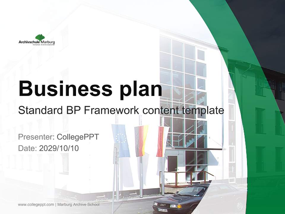 Marburg Archive School Competition/Entrepreneurship Contest PPT Template4:3 ratio PPT effect preview image9