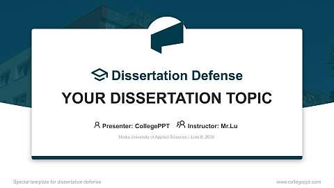 Media University of Applied Sciences Graduation Thesis Defense PPT Template