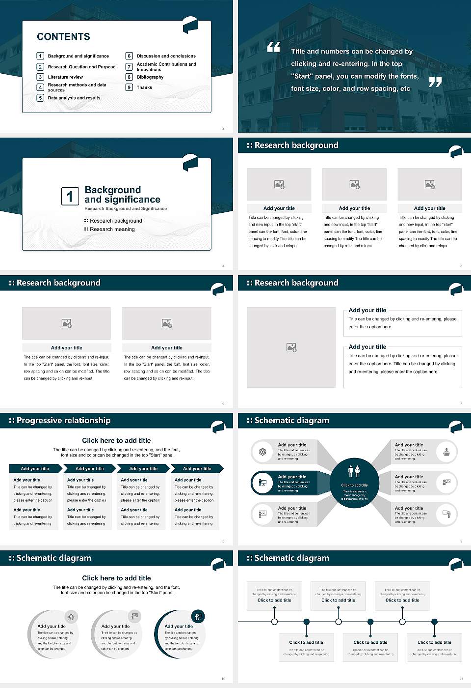 Media University of Applied Sciences Graduation Thesis Defense PPT Template16:9 ratio PPT effect preview image2