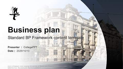 Leipzig University of Music and Theatre ‘Felix Mendelssohn Bartholdy’ Competition/Entrepreneurship Contest PPT Template