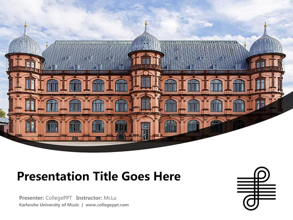 Karlsruhe University of Music Course/Courseware Creation PPT Template4:3 ratio PPT effect preview image5