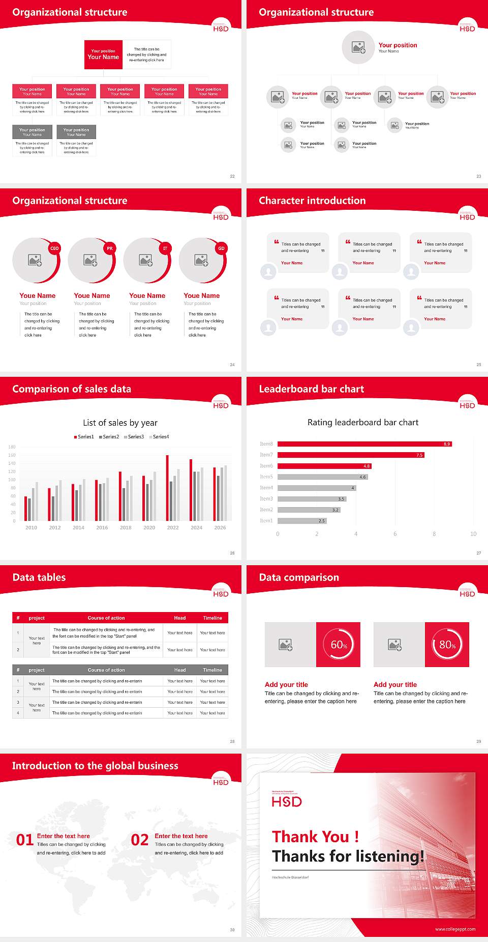 Hochschule Düsseldorf Academic Presentation/Research Findings Report PPT Template4:3 ratio PPT effect preview image4