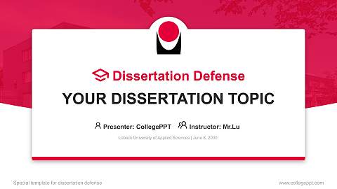 Lübeck University of Applied Sciences Graduation Thesis Defense PPT Template