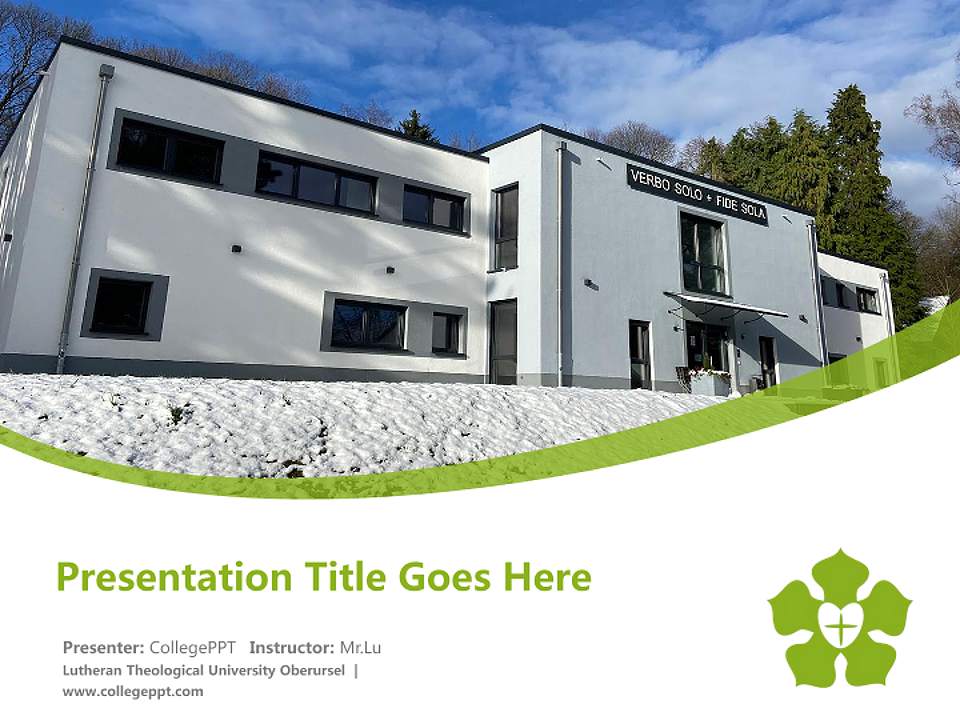 Lutheran Theological University Oberursel Course/Courseware Creation PPT Template4:3 ratio PPT effect preview image5