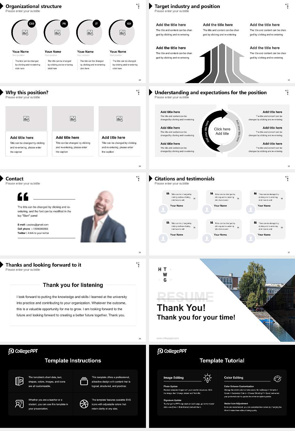 Konstanz University of Applied Sciences Resume PPT Template16:9 ratio PPT effect preview image4