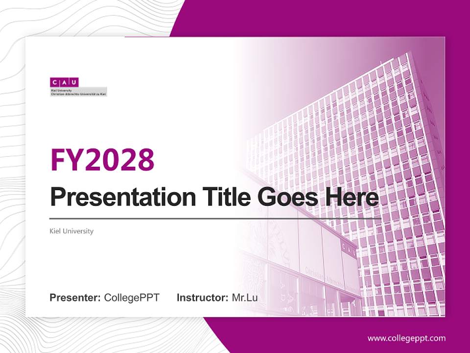 Kiel University Academic Presentation/Research Findings Report PPT Template4:3 ratio PPT effect preview image5
